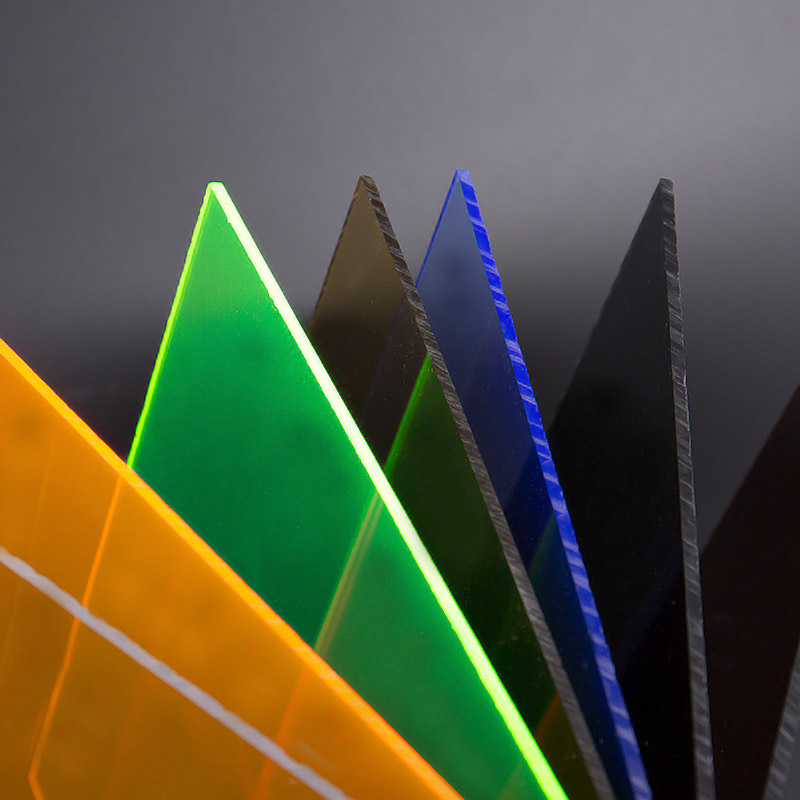 แผ่นอะคริลิคสีสันสดใสโปร่งแสง