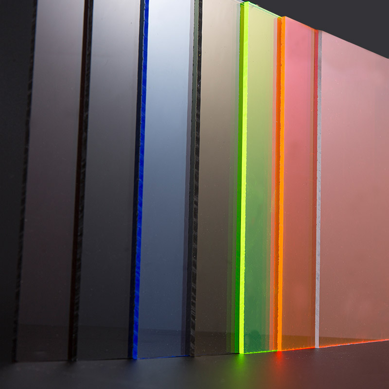 แผ่นอะคริลิคสีสันสดใสโปร่งแสง
